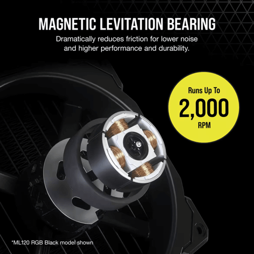 Corsair ML120 LED Elite 120mm Red LED Cabinet Fan (Single Pack)